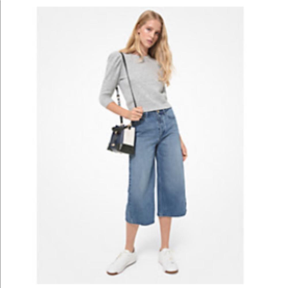 Michael Kors High Waisted Denim Culottes